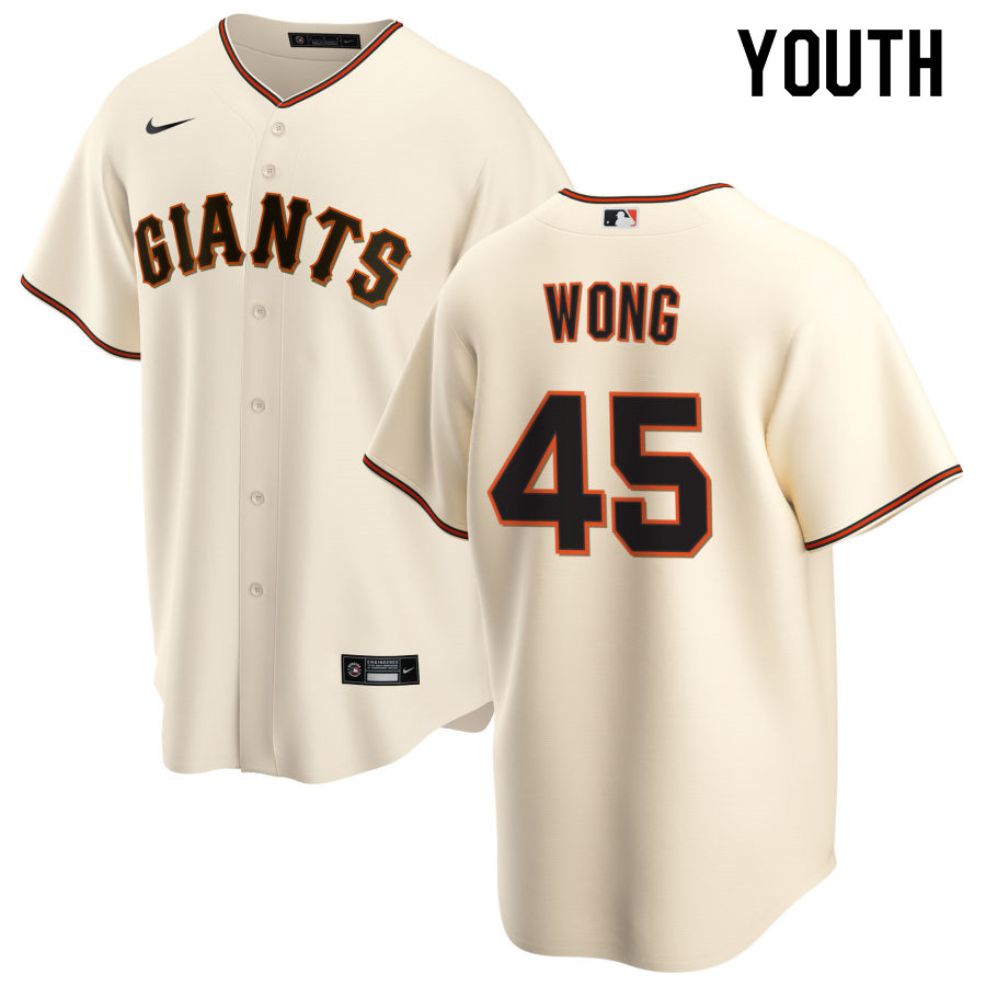 Nike Youth #45 Kean Wong San Francisco Giants Baseball Jerseys Sale-Cream